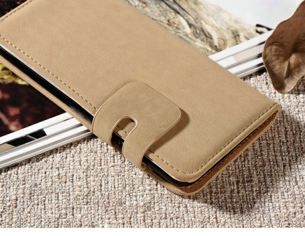 POEGO Luxus Klapphülle Beige für iPhone 6 & 6S